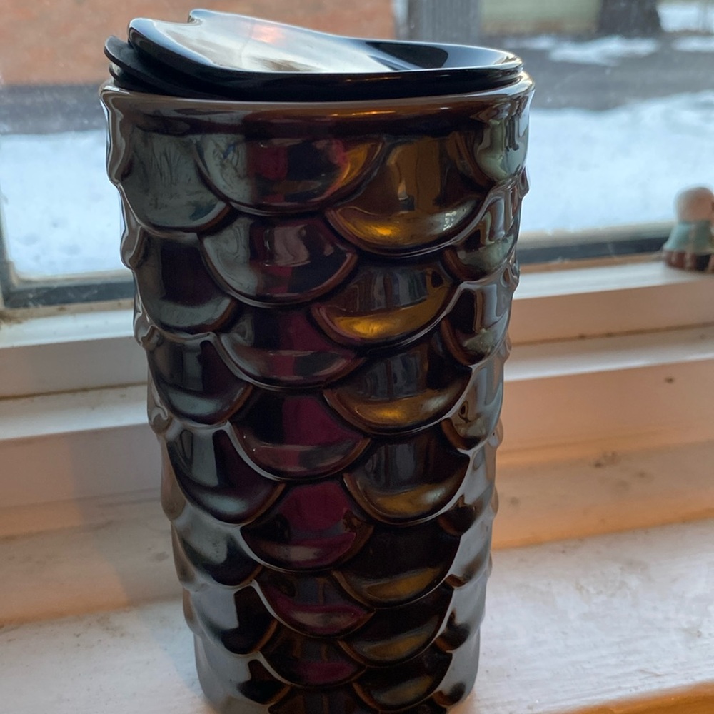 Starbucks mermaid scales, coffee mug, ceramic